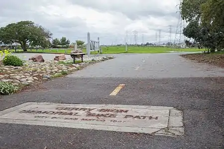 The Bay Trail runs along Coyote Point Drive