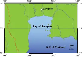 Laem Chabang is located in Bay of Bangkok