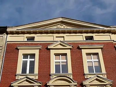 Pediment of the gable