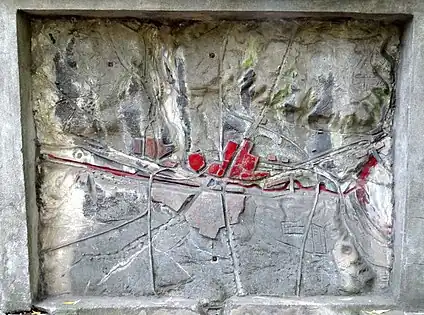 Relief map of Bydgoszcz, Botanic Garden, 1930