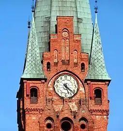 Clock tower and spire