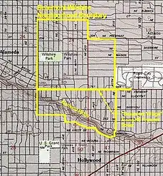 Beaumont-Wilshire Topographic Map