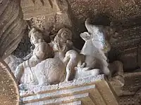 Capital of a column above the main entrance