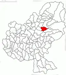 Location in Mureș County