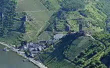 Beilstein with Castle Metternich ruins – view from Waldeslust Briedern