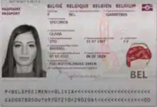 Belgium passport biodata