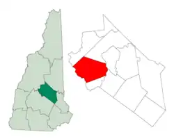 Location in Belknap County, New Hampshire