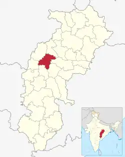 Location in Chhattisgarh