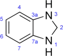 Skeletal formula of benzimidazoline