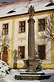 Plague column in front of the rectory