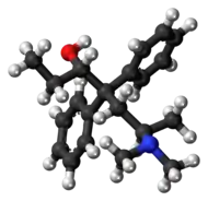 Ball-and-stick model of betamethadol