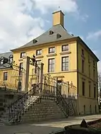 Looking up from the park