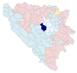 Location within Bosnia and Herzegovina