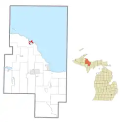 Location within Marquette County