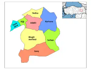 Districts of Bingöl