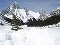 Mt. Birdwood (left), Commonwealth Peak to right