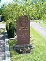 Birger Sjöberg's grave at the Donation Cemetery in Helsingborg