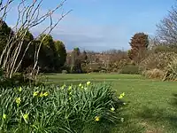 Looking eastward from the top of the gardens