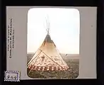 Siksika war tipi, Montana, by McClintock