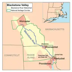 The Blackstone Valley in Massachusetts and Rhode Island