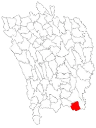 Location in Vaslui County