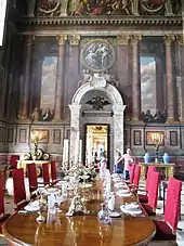 Murals with fictive architecture and portraits, c.1720, Saloon, Blenheim Palace