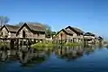 Stilt houses in Inle Lake, Myanmar