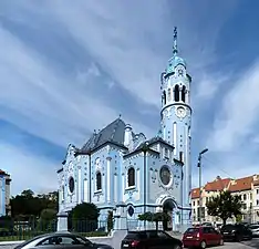 Blue Church in Bratislava, design by Ödön Lechner, 1905, in Hungarian Art Nouveau style