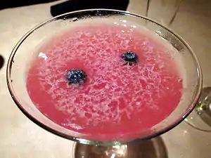 A blueberry Martini