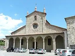 Facade of Church of San Colombano Bobbio