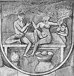 Amorous scene (drawing).