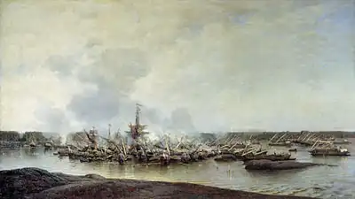 Battle of Gangut in 1714