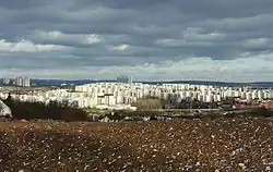 Apartment flats in Brno-Bohunice viewed from the south