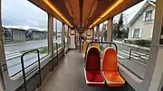 Interior of an Eurotram in Strasbourg, after their refurbishement in 2019