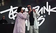 Bomfunk MC's performing in 2022.