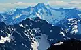 Hock (front) and Bonanza Peak (back) seen from Wallaby Peak