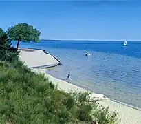 The main lake of Biscarrosse, Landes