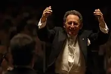 Brott conducting a Hungarian orchestra in 2007