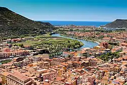 view of Bosa from the Serravalle's Castle