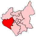 A medium-sized constituency located in the south east of the county.