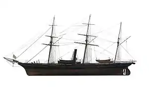 1/25th scale model of Bouvet (1865)