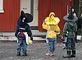 Boys dressed as witches in Finland in 2009