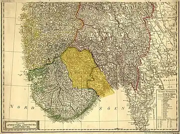 Bratsberg amt with Upper and Lower Telemark