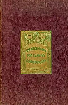 Cover from the third issue of Bradshaw's Railway Companion from 1839.