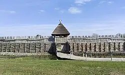 Biskupin fortified settlement reconstruction, Poland