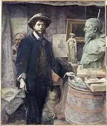 Sculptor Jean Carriès in his Studio