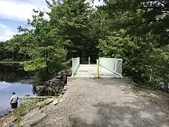 MCRT Sterling Spur bridge between West Waushacum Pond and The Quag