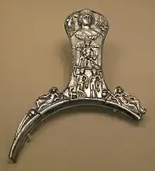 Silver vessel handle from the Capheaton Treasure