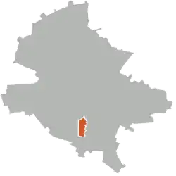 Map showing Giurgiului within Bucharest