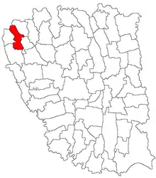 Location in Galați County